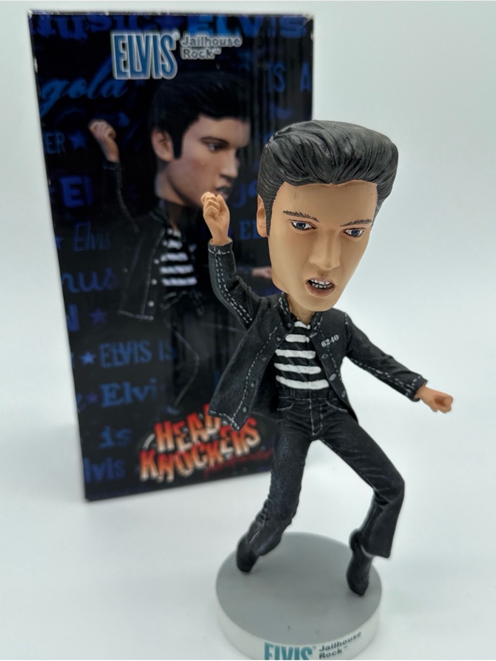 NECA Elvis Presley Jailhouse Rock Head Knockers Bobblehead - Hand Painted - NIB